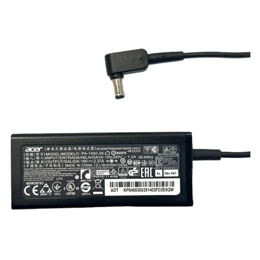 Cargador Original Acer 19V 2.37A 45W (5.5 x 1.7MM)