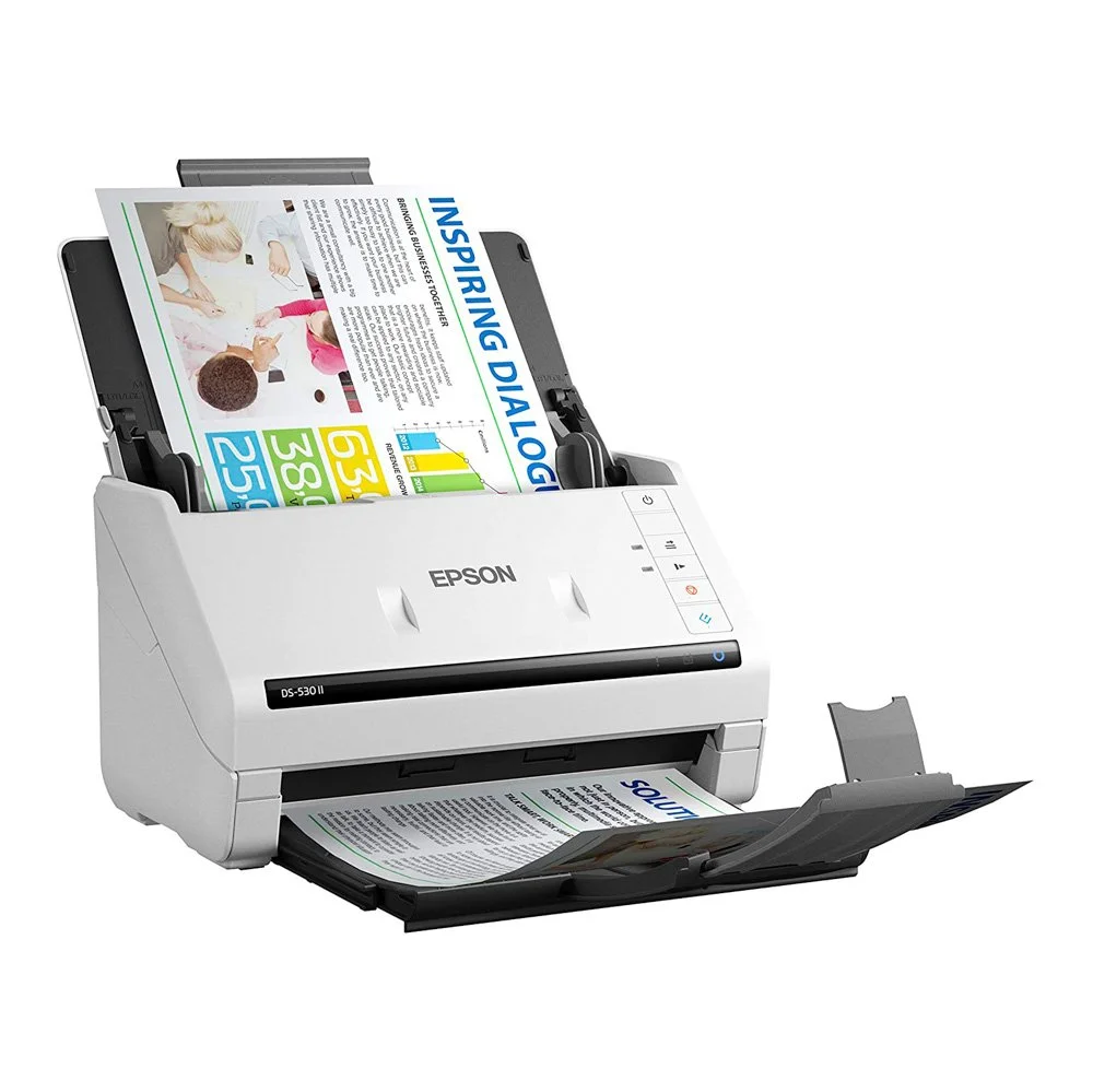 [010343960206] Escaner EPSON DS-530 II Color, Vertical, conexión USB, Duplex una pasada, 4mil hojas diarias