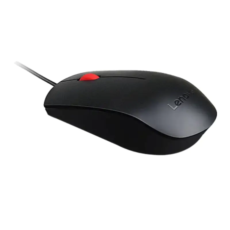 Mouse Alámbrico Lenovo Essential USB Negro