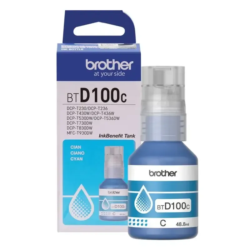 [012502676768] Botella de Tinta Original Brother 1008 BTD100 Cian