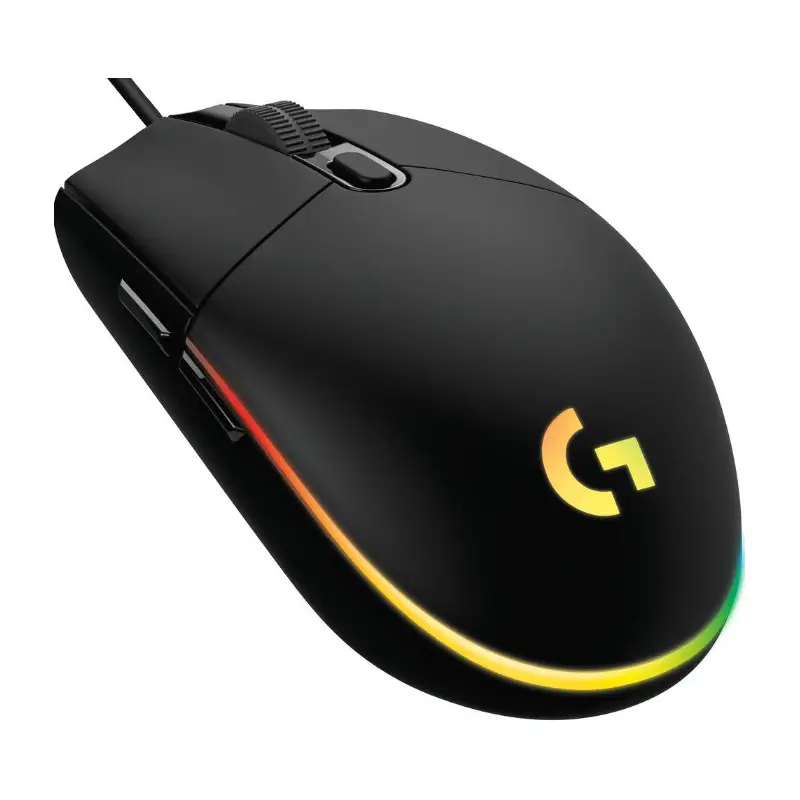 Mouse Alámbrico Logitech G203 Ligthtsync Negro