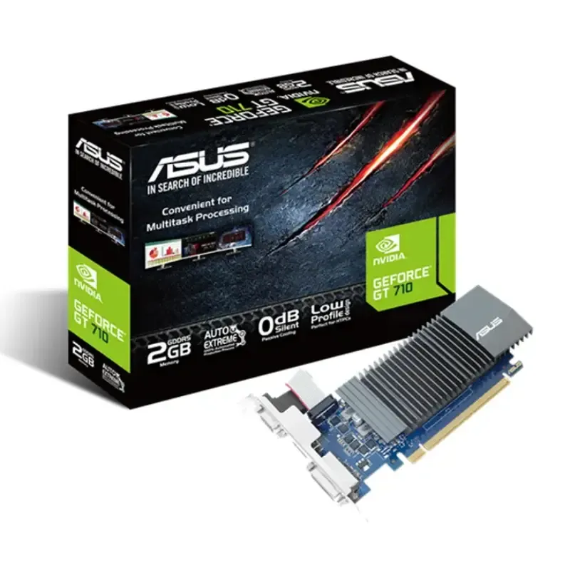 [197105418677] Tarjeta Grafica ASUS - GT710-SL-2GD5-BRK-EVO - PCI Express 2.0 - NVIDIA GeForce GT 710 - GDDR5 SDRAM