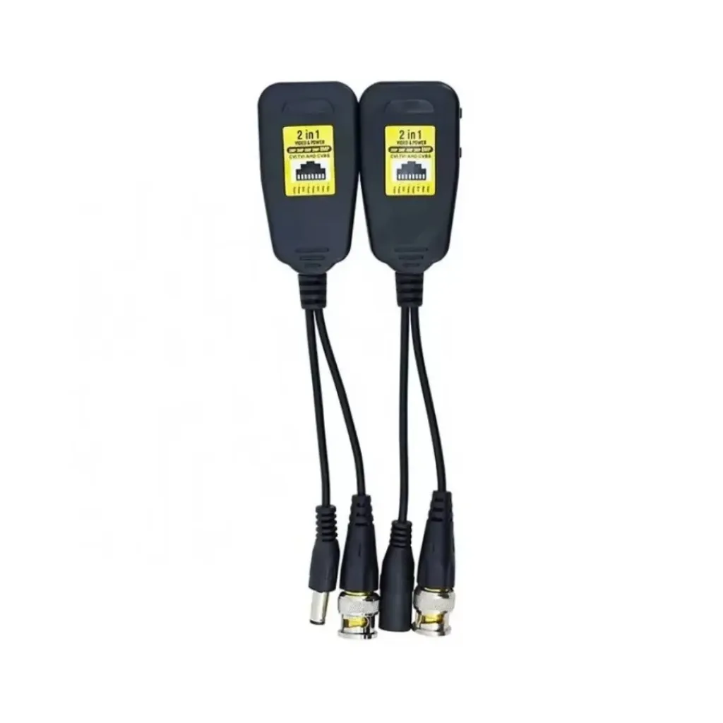 [ZK-DF802] Video Balun Pasivo RJ45 para cámaras CCTV, video + voltaje, 8MP, marca ZKTeco (Pareja)