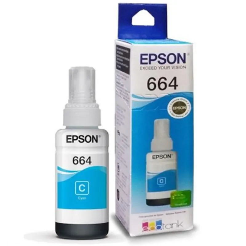Botella de Tinta Original Epson T664220 Cian