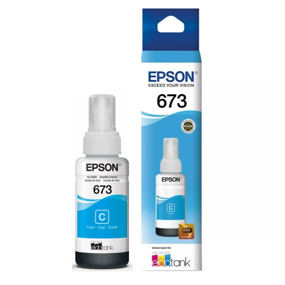 Botella de Tinta Original Epson T673220 Cian