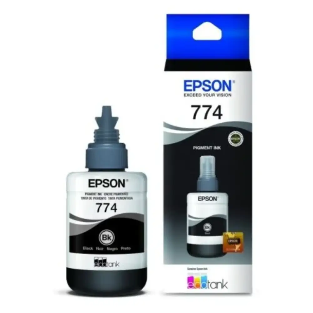 Botella de Tinta Original Epson T774120 Negro 140ml