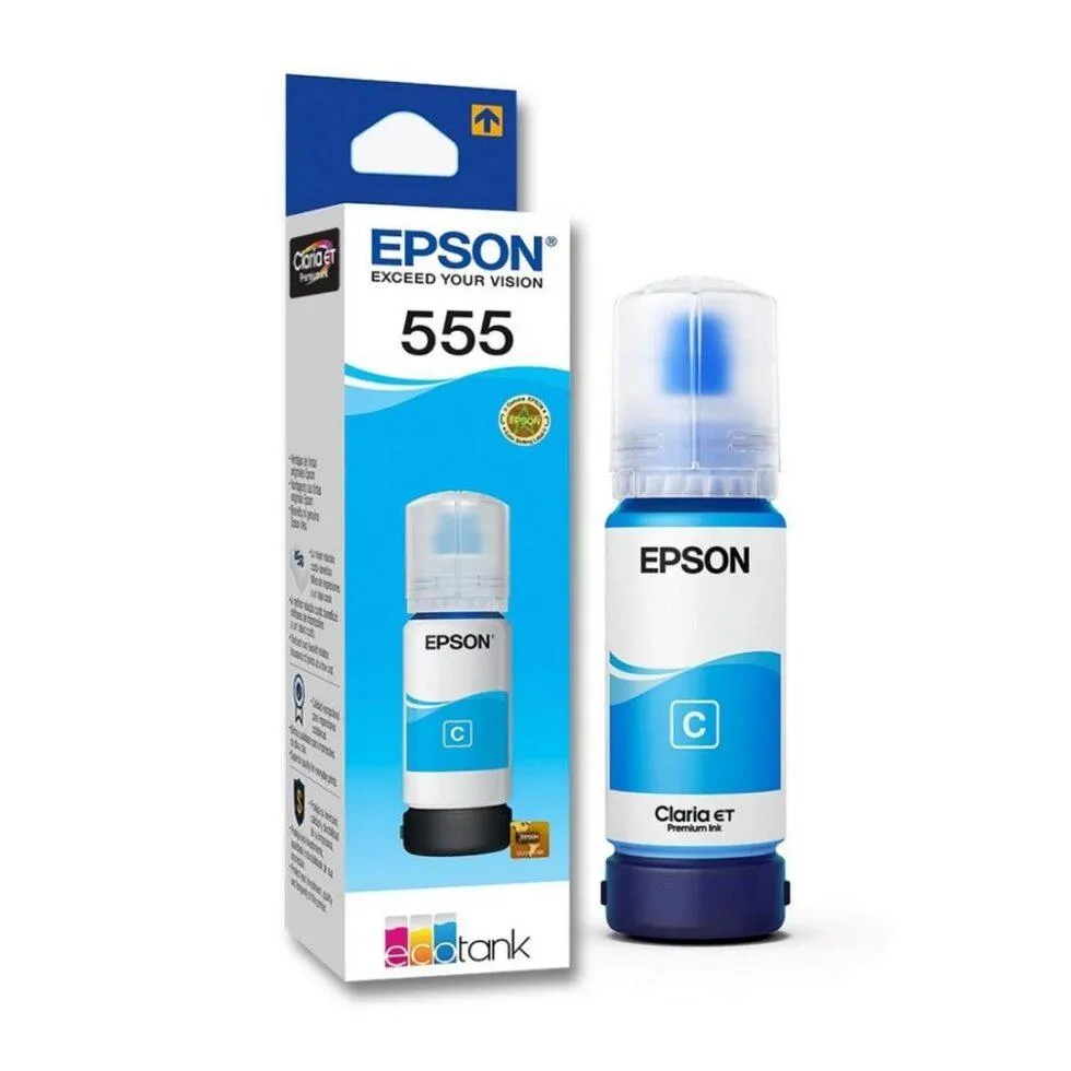 Botella de Tinta Original Epson T555220 Cian