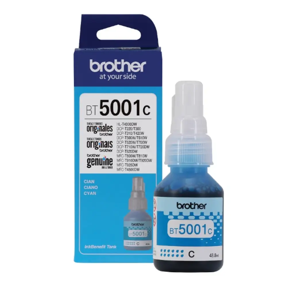 [012502641018] Tinta Original Brother BT5001 Cian 48.8ml