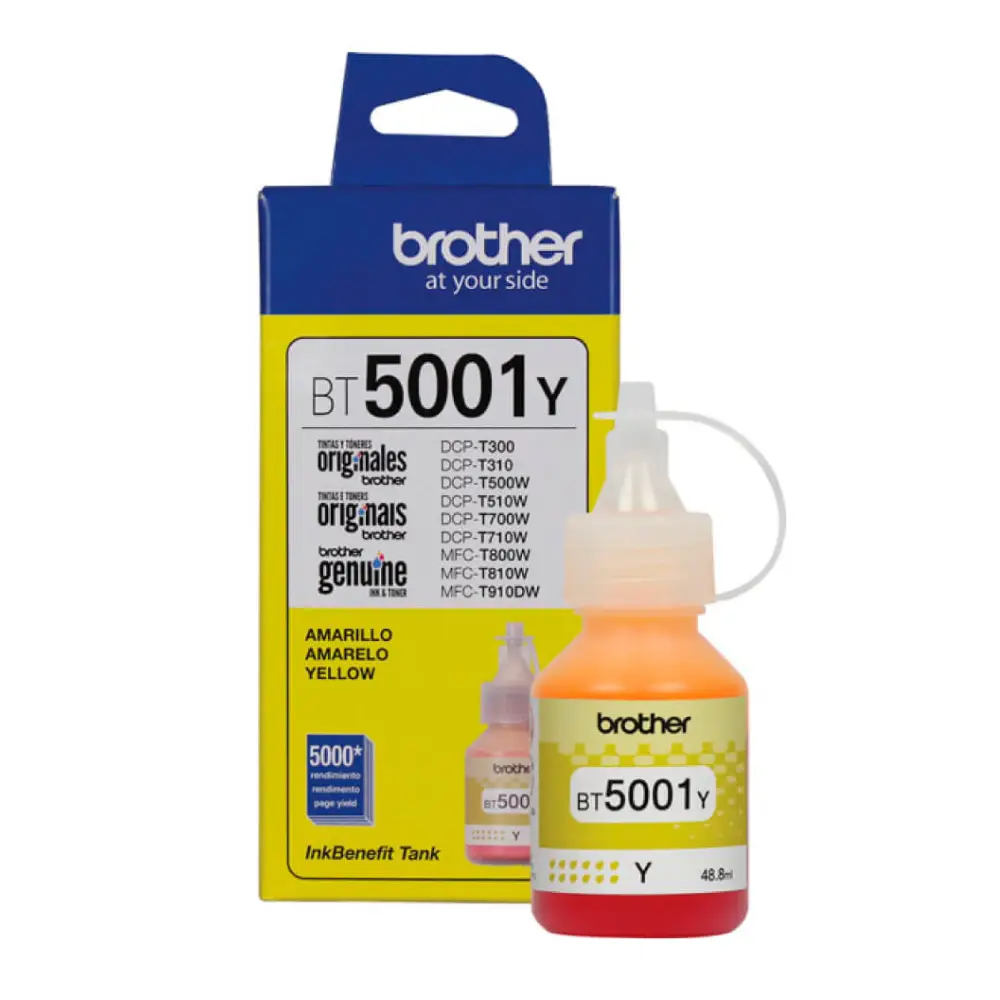 [012502641032] Tinta Original Brother BT5001 Amarillo 48.8ml