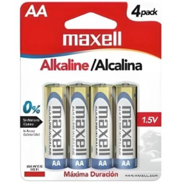 Bateria Alcalina MAXELL AA (4 unidades)