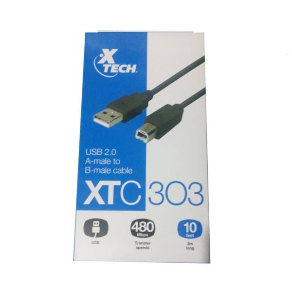 Cable USB Impresora Xtech XTC303 3Mts
