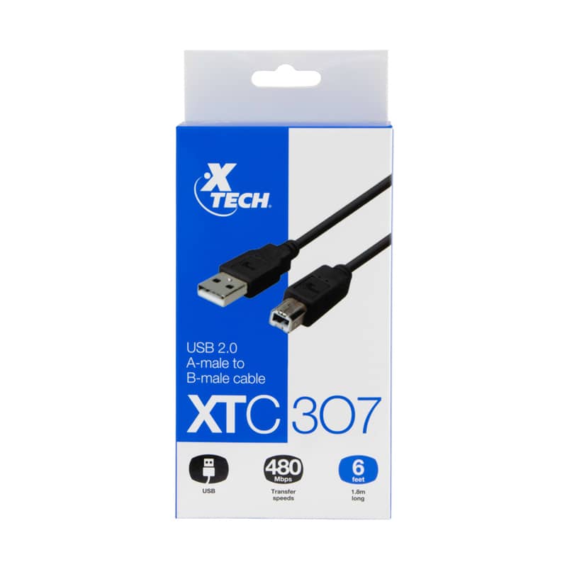 Cable USB Para Impresora Xtech XTC307 1.8Mts. - Provesersa