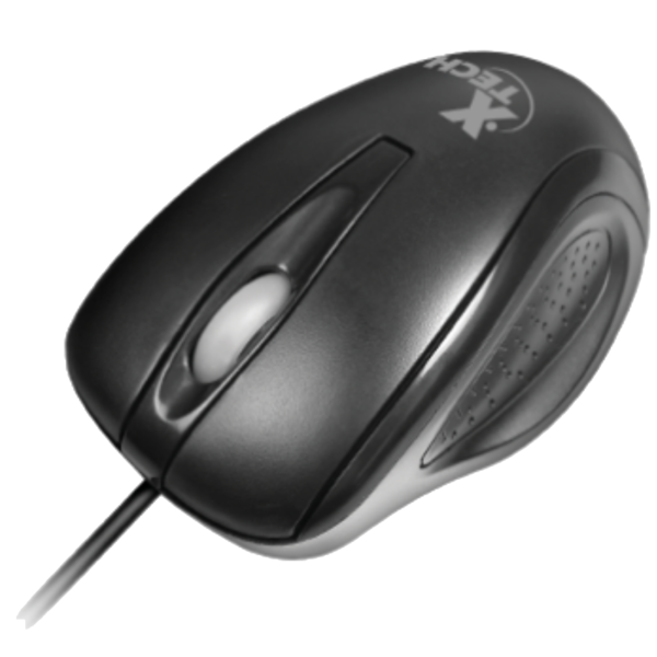 Mouse de tres botones con cable XTM-175 Color negro