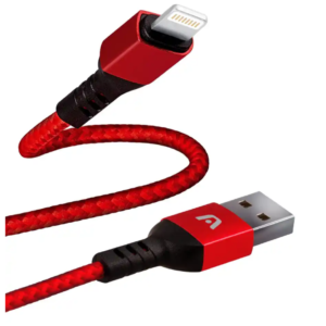 Cable USB a Lightning Argom Tech 1.8mts Trenzado Rojo ARG-CB-0023RD