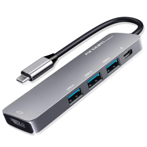 HUB Multipuerto ARGOM AXESS 5 EN 1, USB-C Plateado