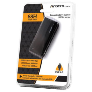 Mini HUB 88H de 4 puertos ARGOM TECH A00052-ARG-UB-0088