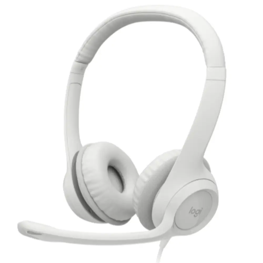 Audífonos Logitech H390 Alámbricos, Color Blanco