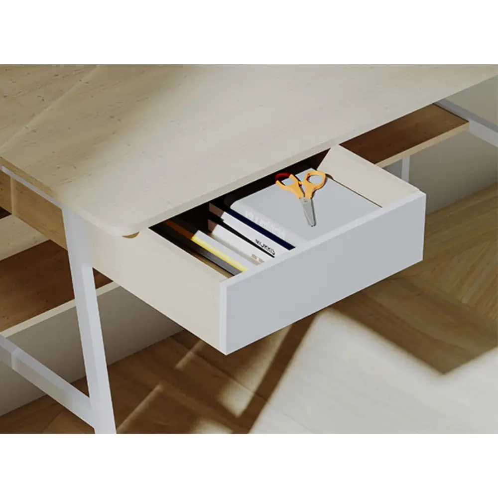 Escritorio para computadora de un nivel con gaveta y estante XTF-CD207