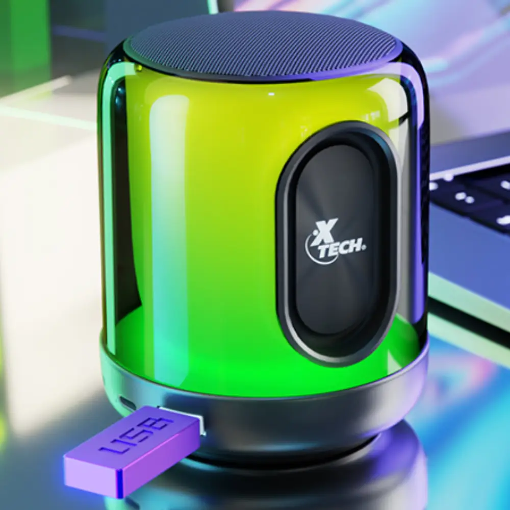 BeatWave _ Parlante portátil con luces LED XTS-617