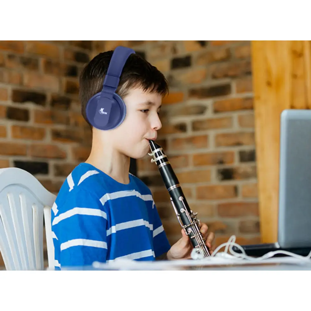 Avid | Auriculares alámbricos para niños con micrófono y tecnología de limitación de volumen XTH-356